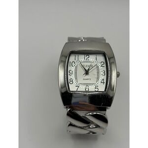 Studio Time Silver Tone Rectangular Face Quartz Women's Watch
